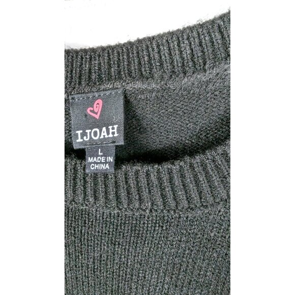 90s vintage black white Sunday knit pullover sweater - Picture 5 of 5